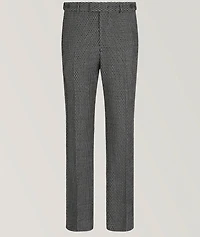 Textured Virgin Wool Trousers