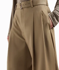 Superfine Tropical Wool Pleated Dress Pants