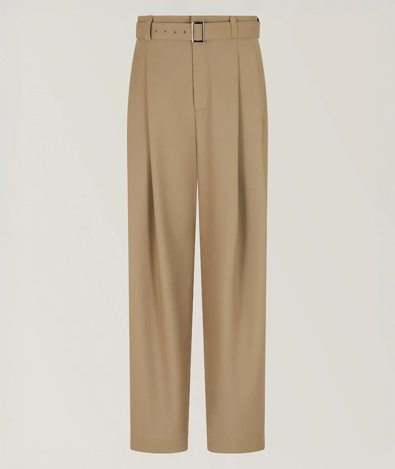 Superfine Tropical Wool Pleated Dress Pants