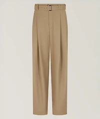 Superfine Tropical Wool Pleated Dress Pants