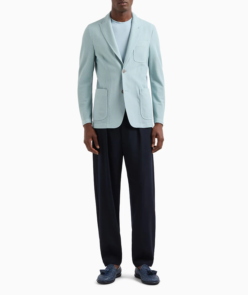 Waffle Single-Breasted Sport Jacket