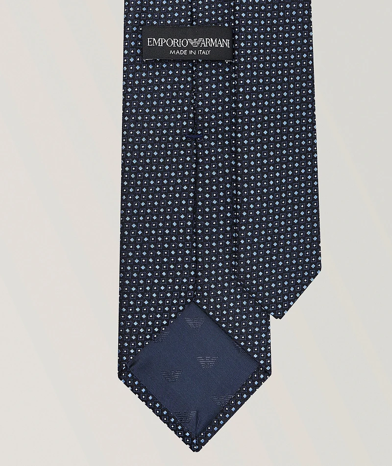 Geometric Jacquard Silk Tie