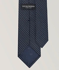 Geometric Jacquard Silk Tie