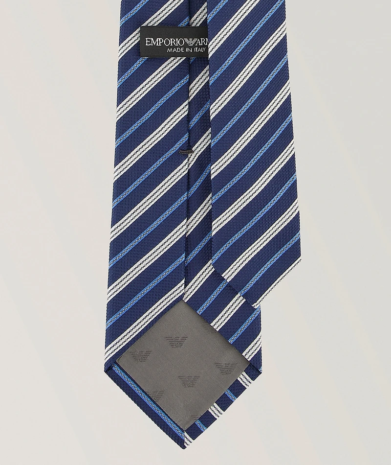  Stripe Jacquard Silk Tie