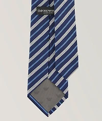  Stripe Jacquard Silk Tie