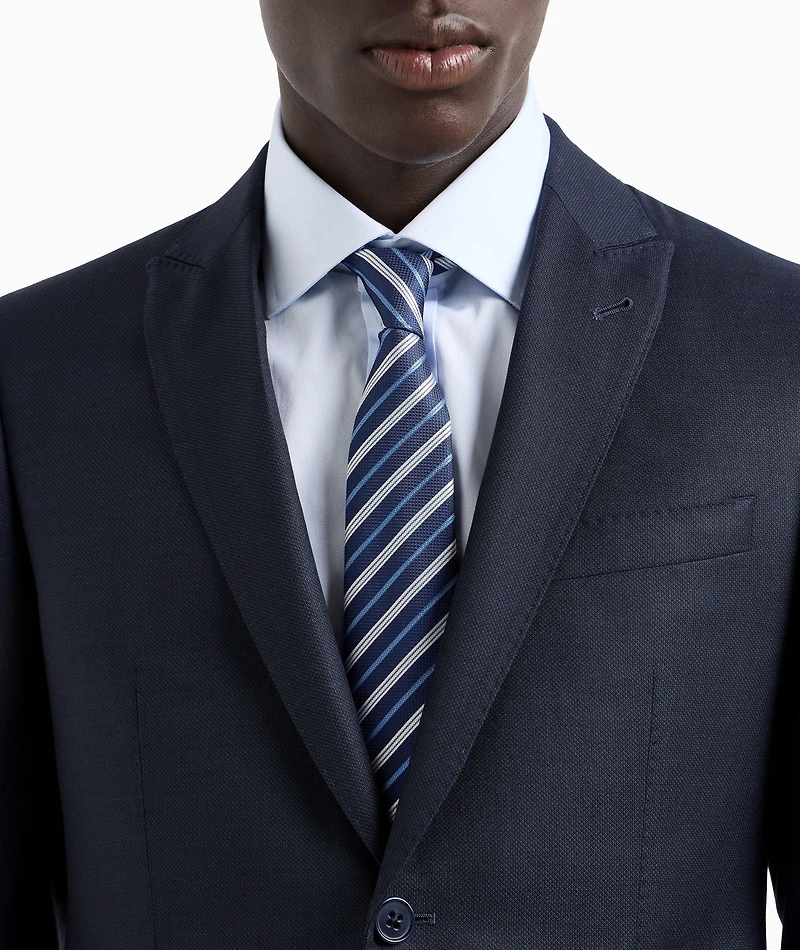  Stripe Jacquard Silk Tie