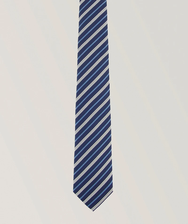  Stripe Jacquard Silk Tie