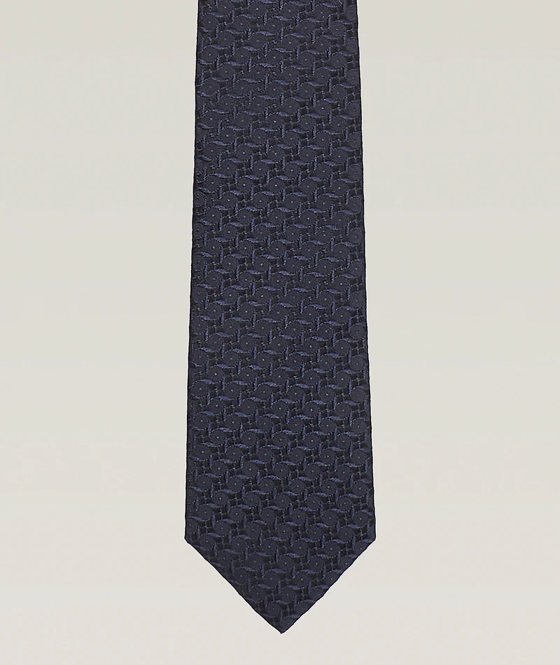 Jacquard Micro-Motif Silk Tie