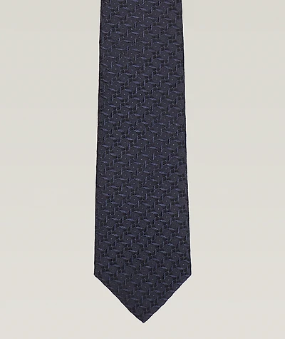 Jacquard Micro-Motif Silk Tie