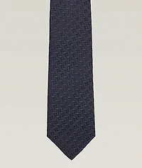 Jacquard Micro-Motif Silk Tie