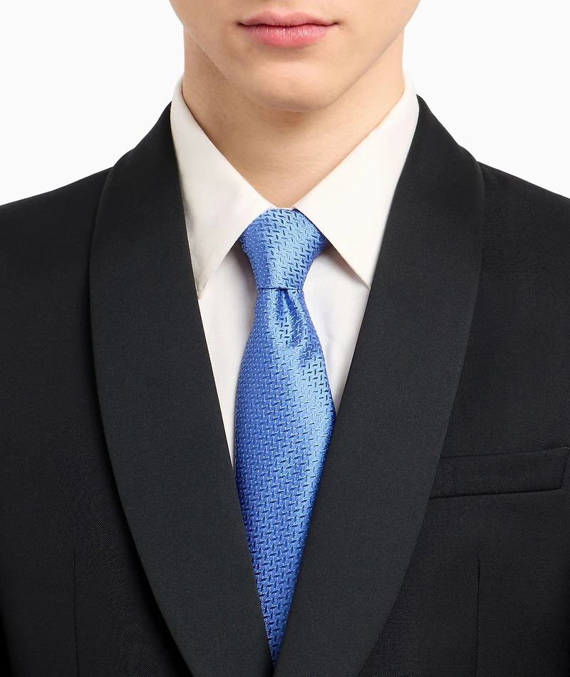  Geometric Jacquard Silk Tie