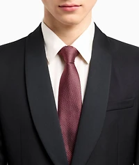 Geometric Jacquard Silk Tie