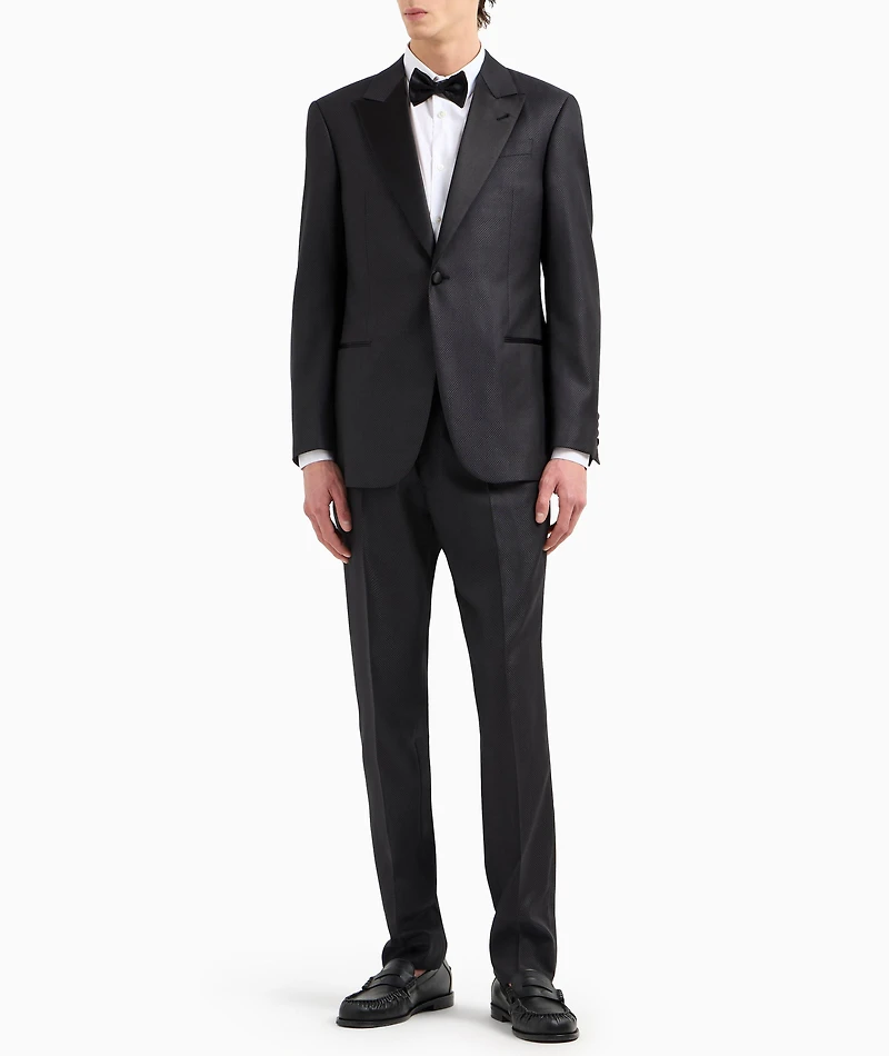 Peak Lapel Wool-Silk Tuxedo