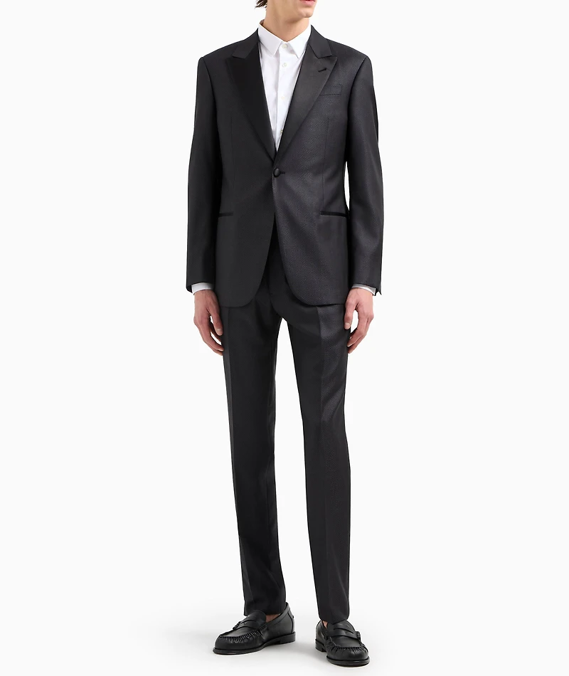 Peak Lapel Wool-Silk Tuxedo