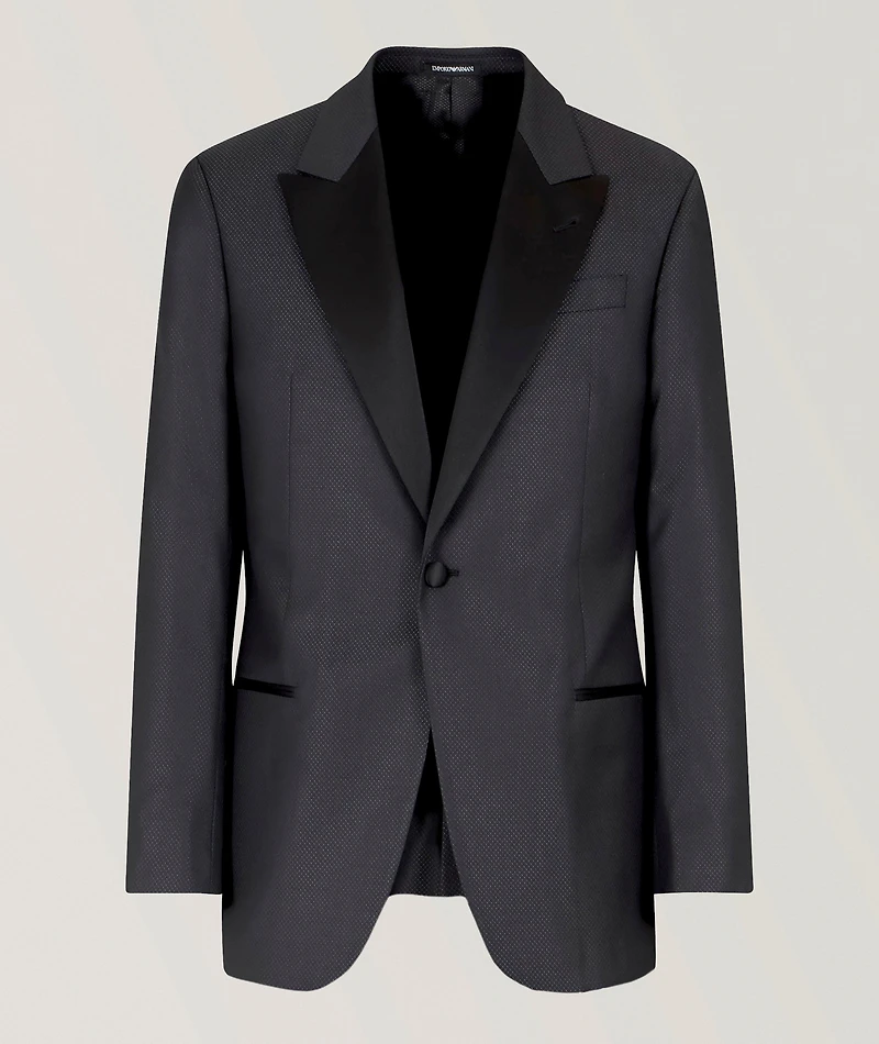 Peak Lapel Wool-Silk Tuxedo