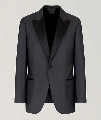 Peak Lapel Wool-Silk Tuxedo
