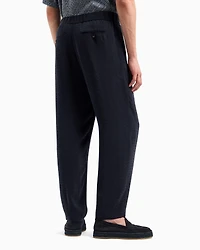 Chevron Jacquard Single-Pleat Pants