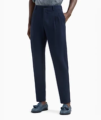 Stretch-Wool Seersucker Double-Pleat Pants