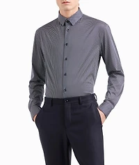 Micro-Check Cotton Dress Shirt