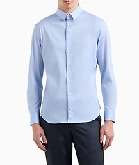 Slim-Fit Cotton Jersey Dress Shirt