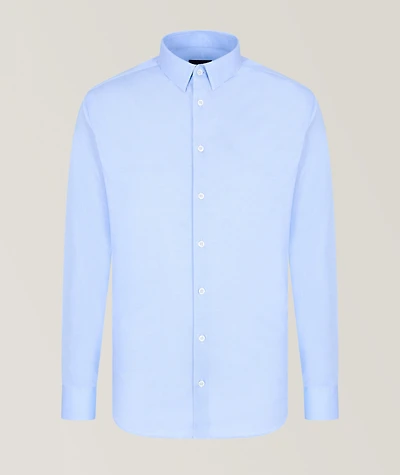 Slim-Fit Cotton Jersey Dress Shirt