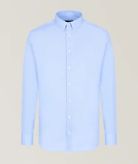 Slim-Fit Cotton Jersey Dress Shirt