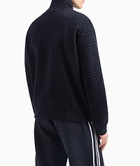 Flocked Logo Lyocell-Cotton Zip-Up Sweatshirt