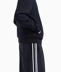 Flocked Logo Lyocell-Cotton Zip-Up Sweatshirt