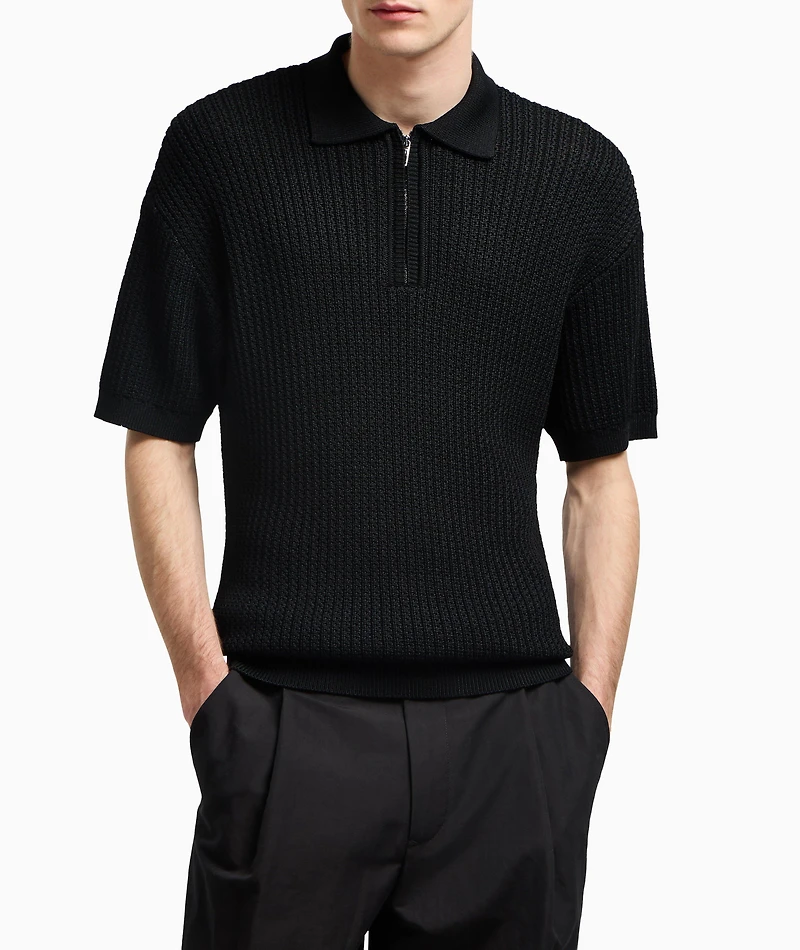 Fisherman's Rib-Stitch Polo