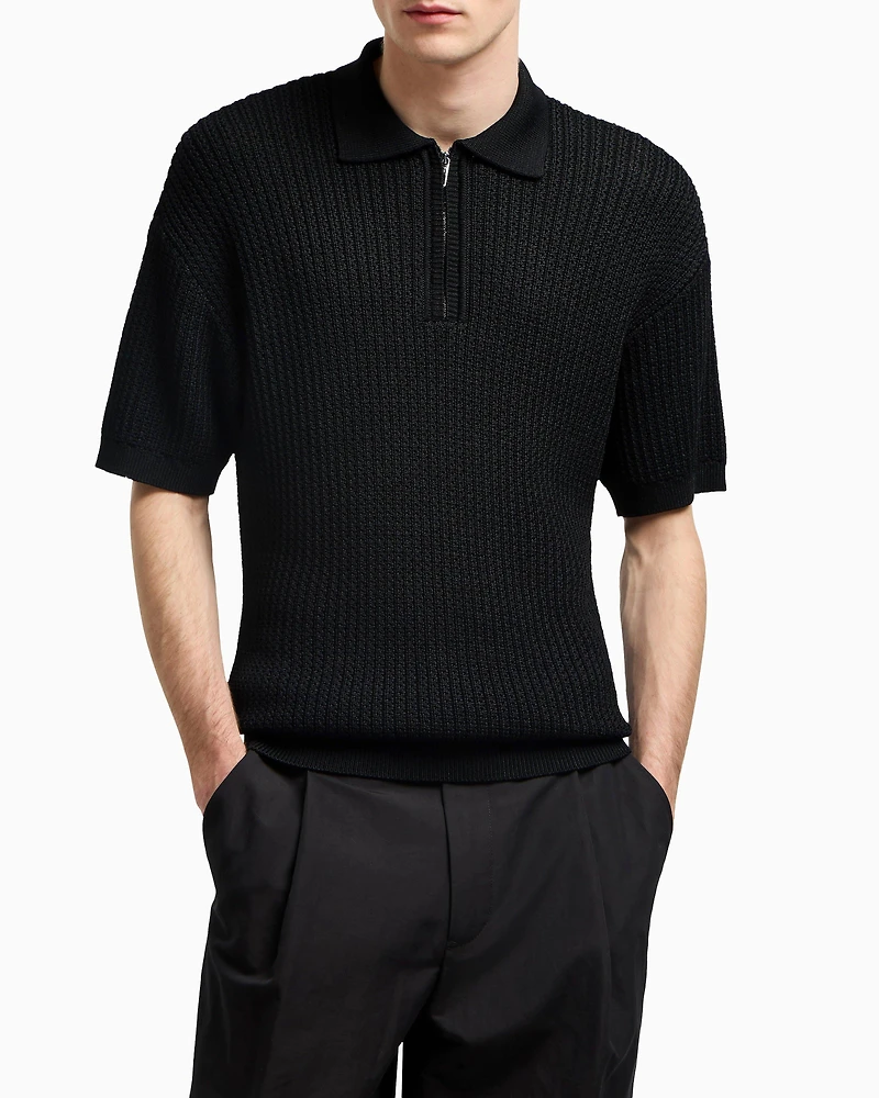 Fisherman's Rib-Stitch Polo