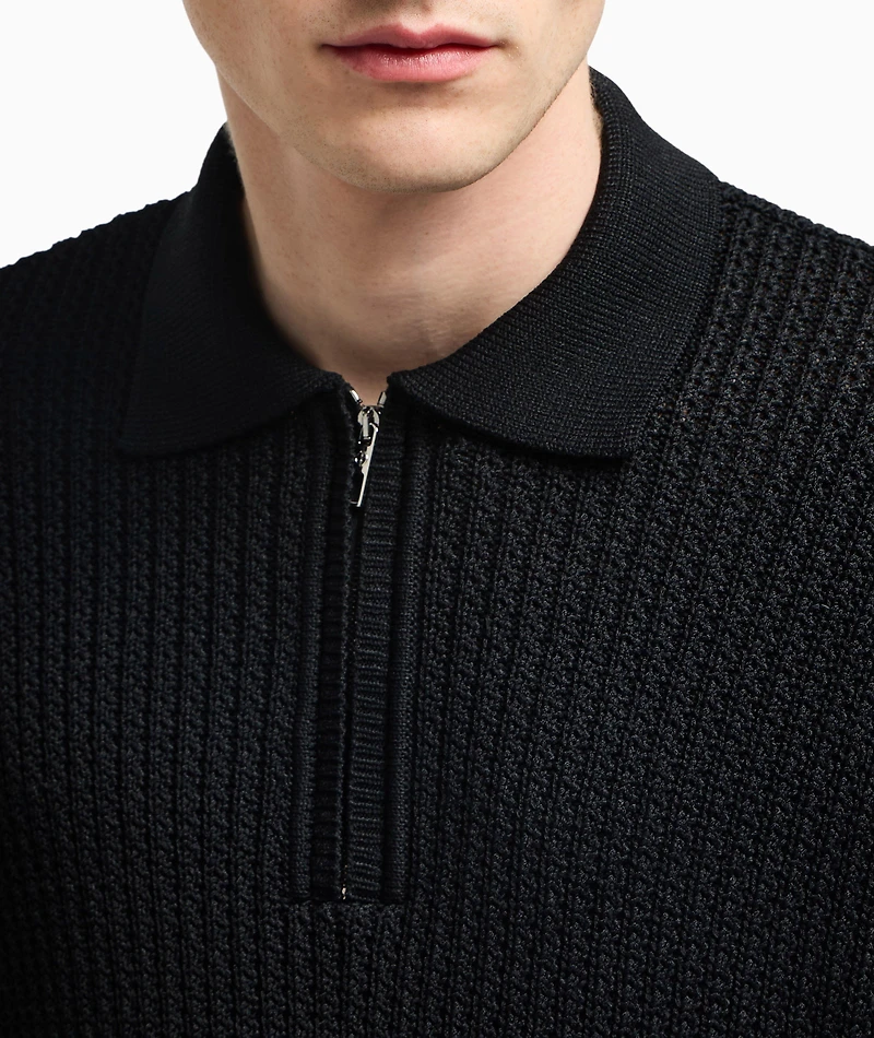 Fisherman's Rib-Stitch Polo