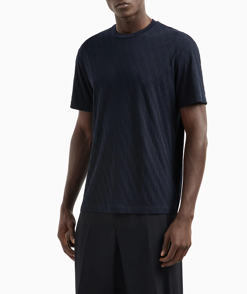 Geometric Jacquard T-Shirt