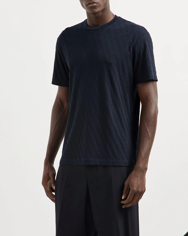 Geometric Jacquard T-Shirt
