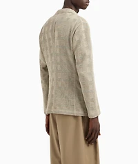 Check Cotton Knit Sport Jacket
