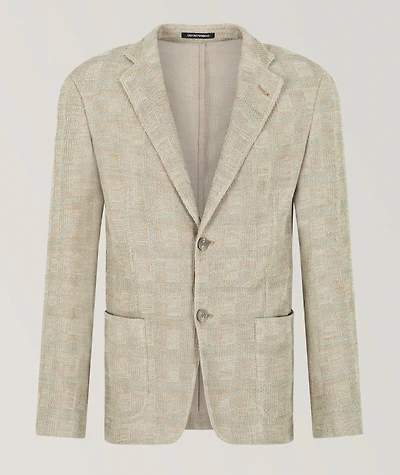 Check Cotton Knit Sport Jacket