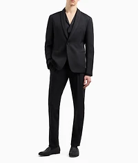 Shawl Collar Silk-Blend Sport Jacket