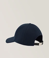 Leather Logo Cotton-Blend Baseball Cap