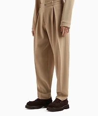 3D Crepe Jersey Trousers