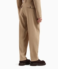 3D Crepe Jersey Trousers