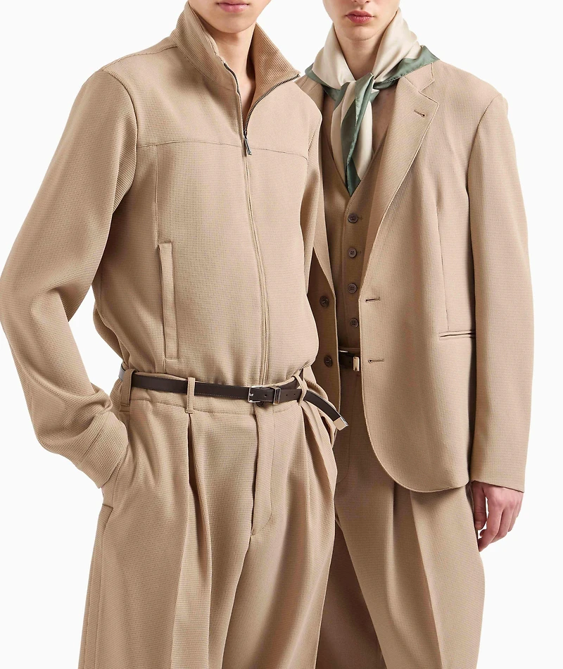 3D Crepe Jersey Trousers