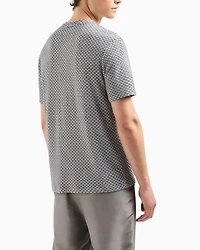 Jacquard Jersey Crewneck T-Shirt