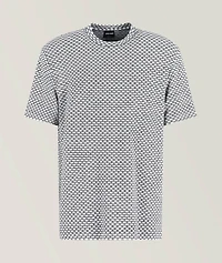 Jacquard Jersey Crewneck T-Shirt