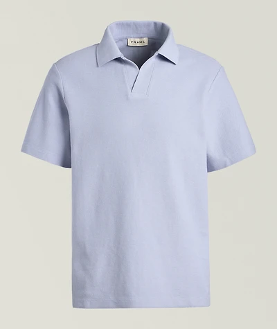 Open Collar Jacquard Polo