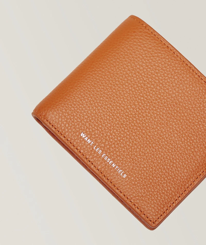 Benin Pebble-Grained Leather Bifold Wallet