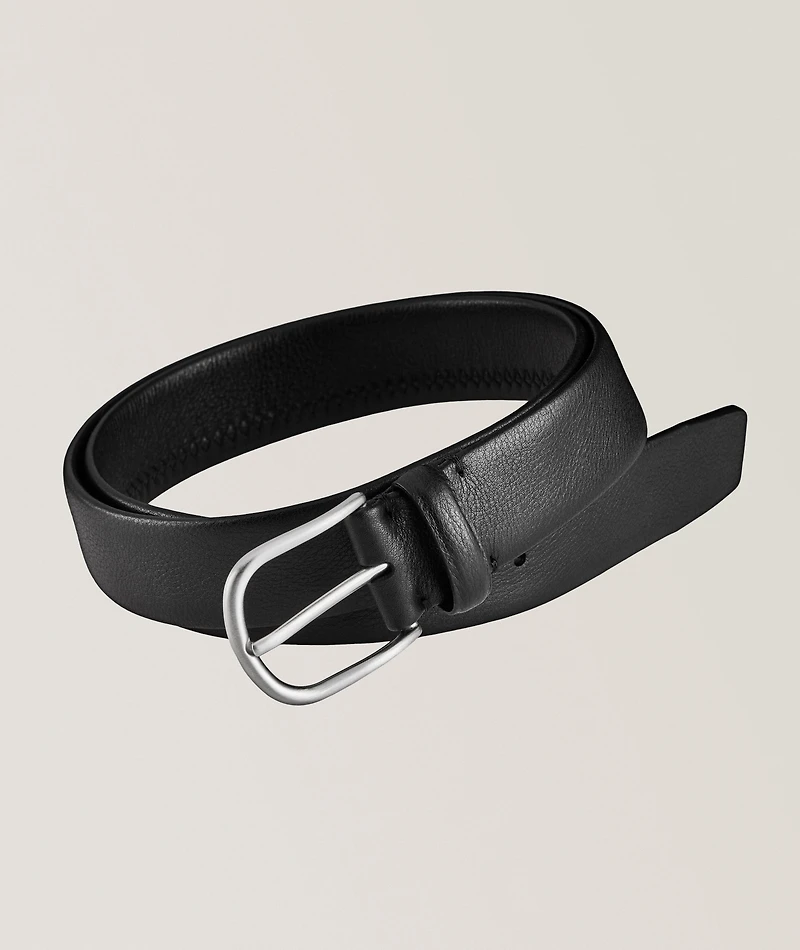 Tubular Smooth Leather Belt