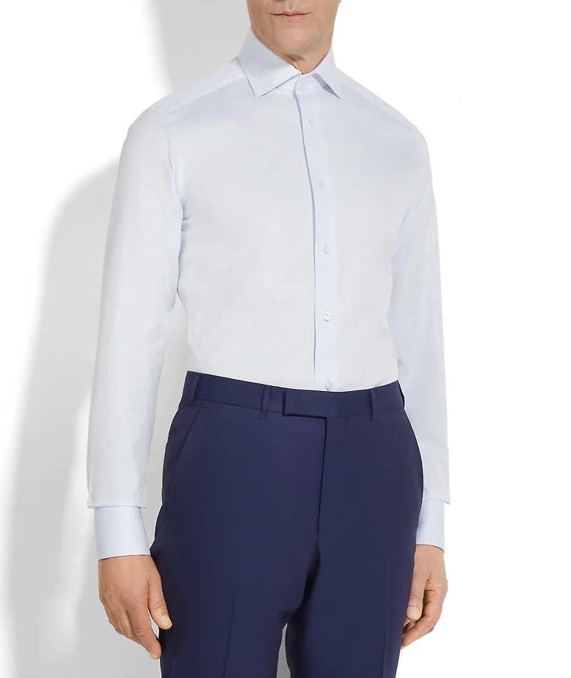 Centoventimila Striped Structured Cotton Shirt