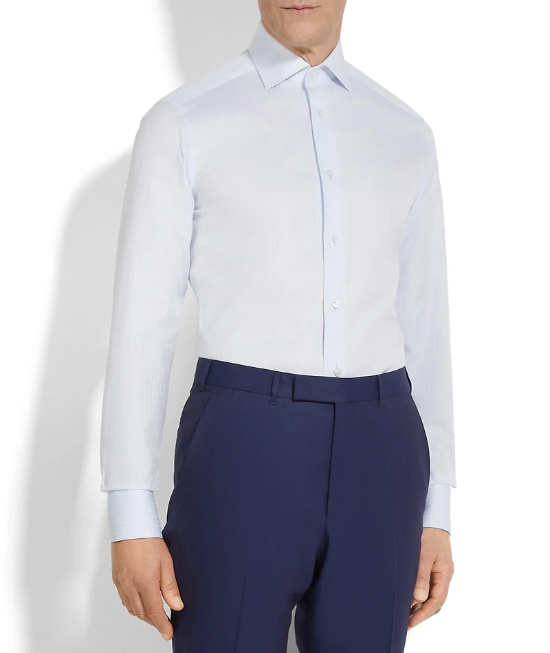 Centoventimila Striped Structured Cotton Shirt