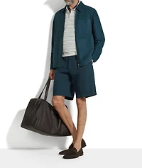 Cotton-Linen Chino Shorts