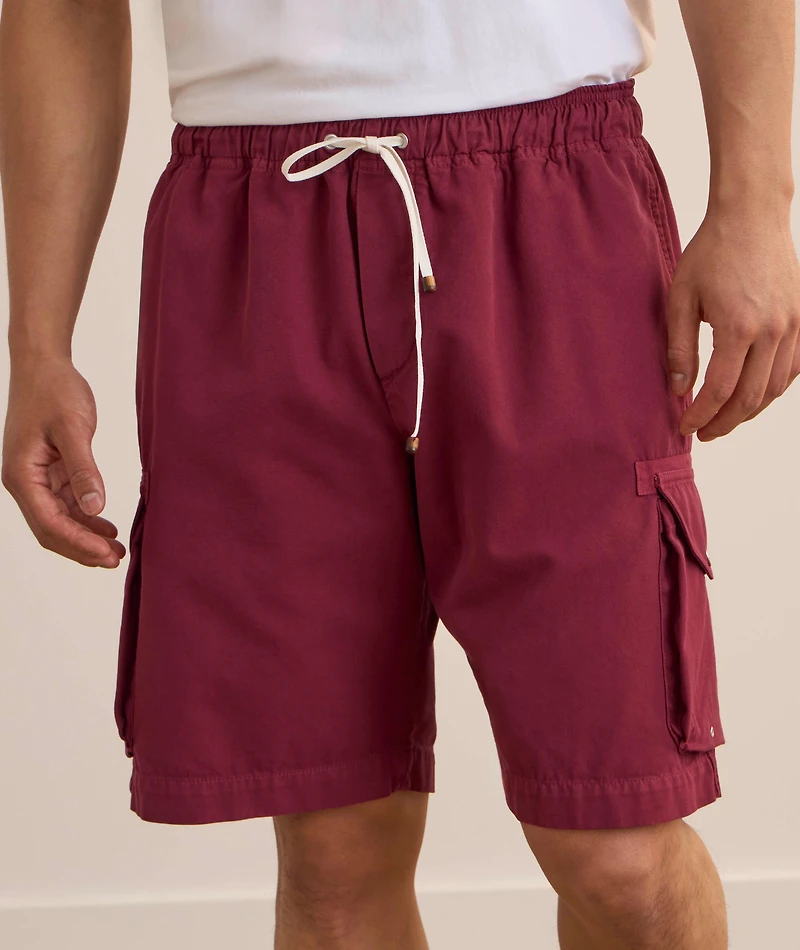 Garment-Dyed Cotton Bermuda Shorts