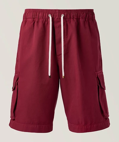 Garment-Dyed Cotton Bermuda Shorts